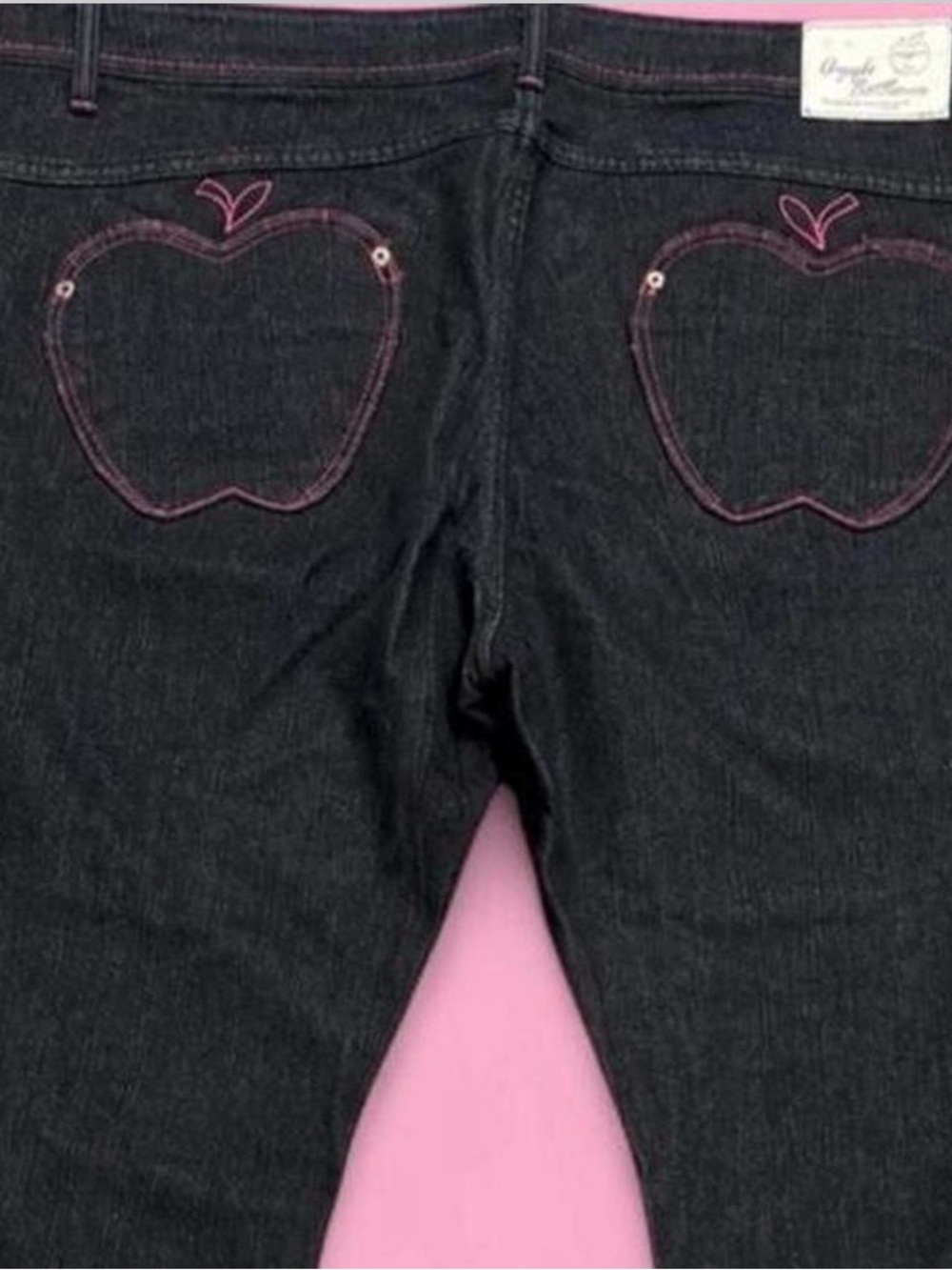 Rare Vintage Plus Apple Bottoms Pink Stitch Flare size 22
